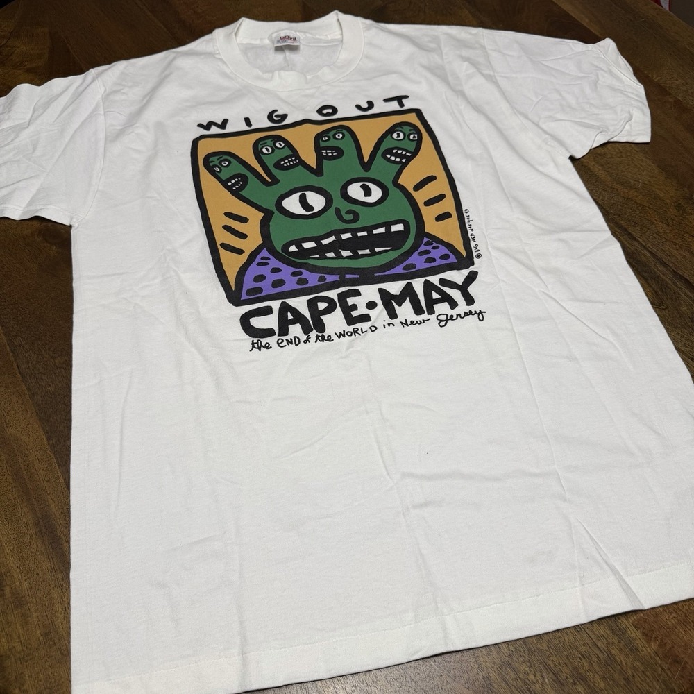 Vintage 90s Big Hed Designs 1993  Cape May NJ T Shirt XL